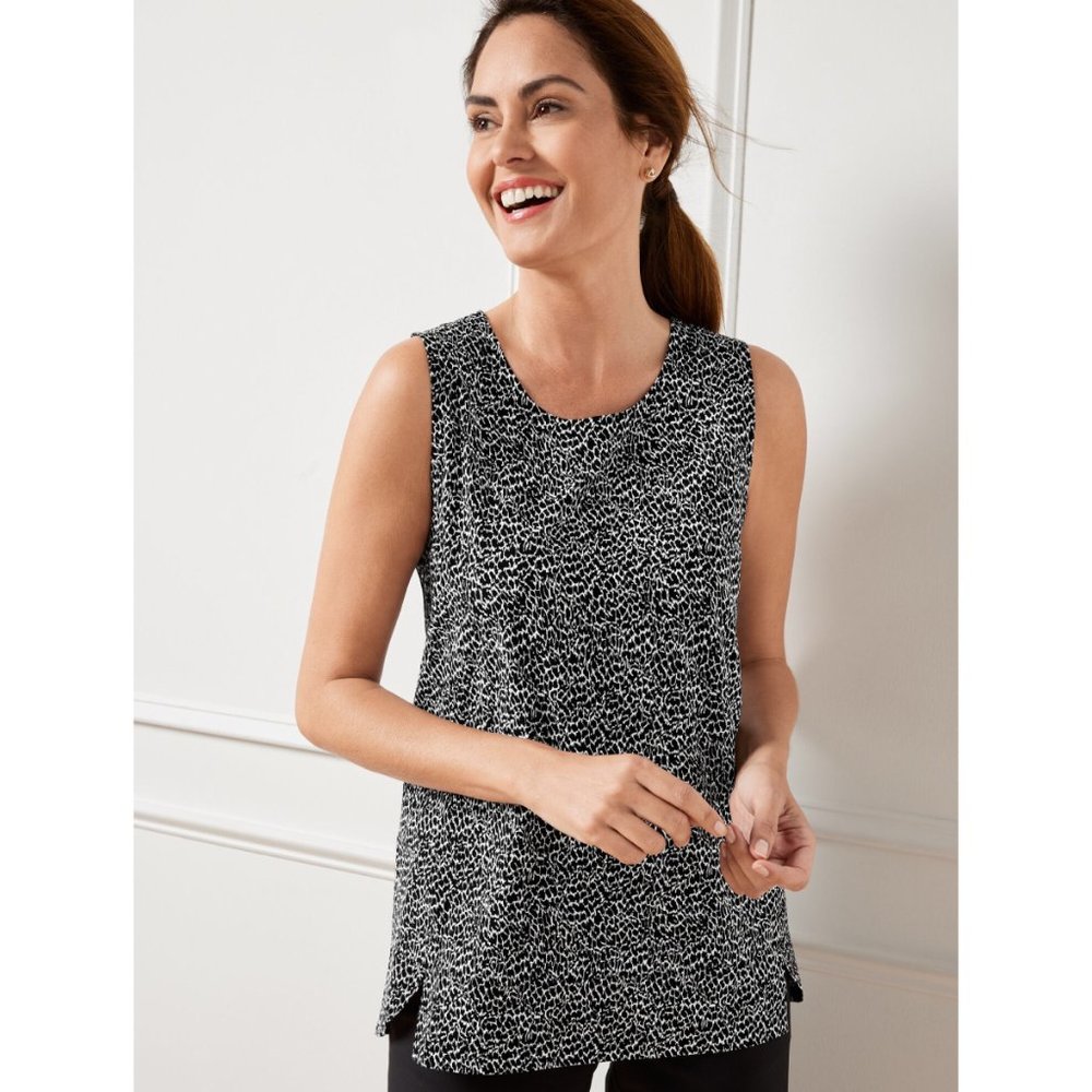 T By Talbots Abstract Animal Print Keyhole Back A… - image 3